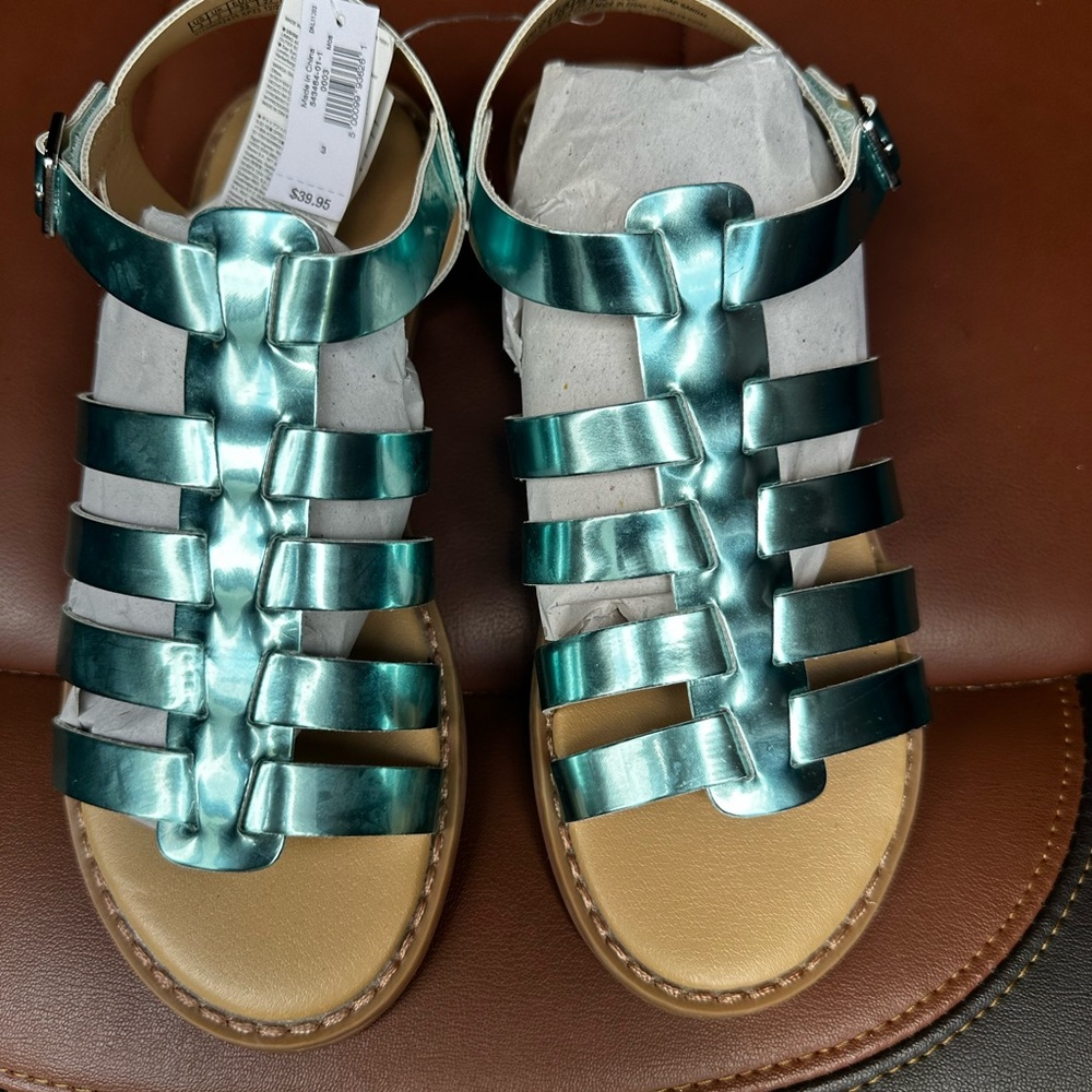 GAP Kids Metallic Teal Sandals